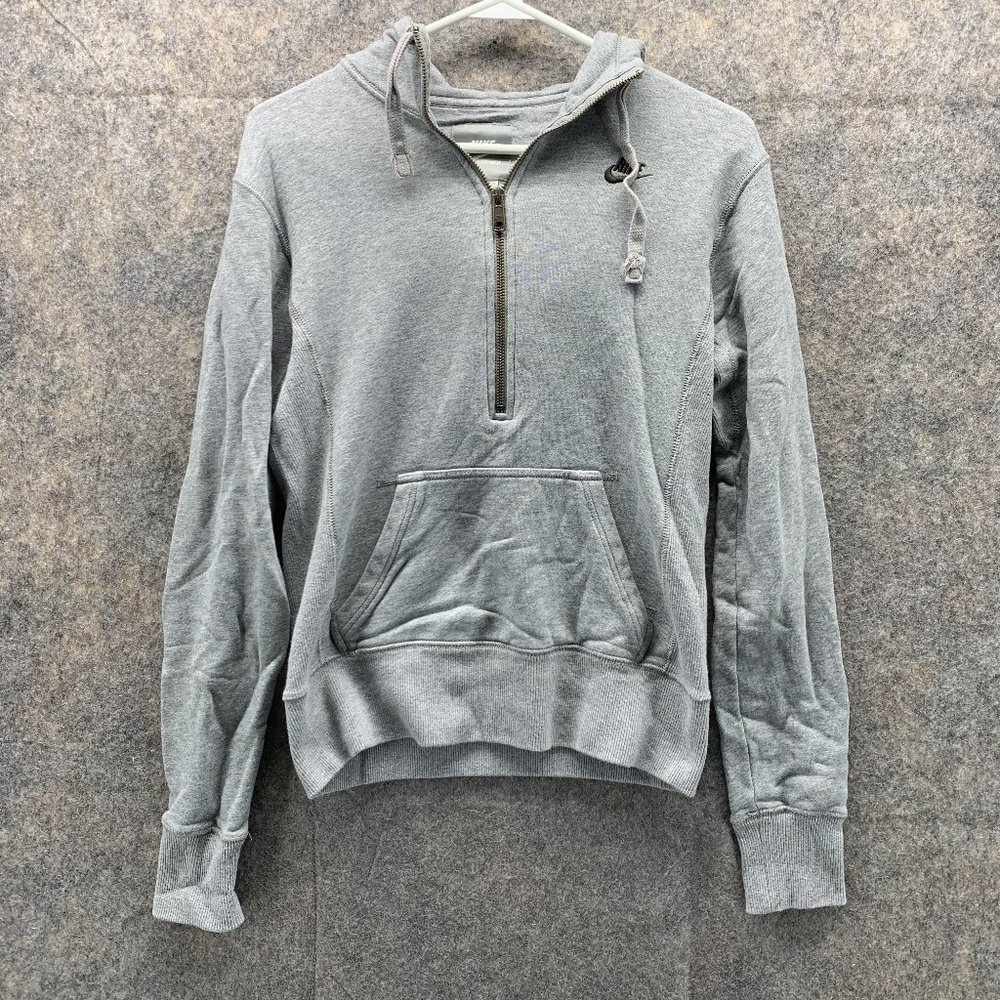 Nike Sweater Women Medium Ladies Gray Pockets Full Zip Hoodie Outdoor Jacket